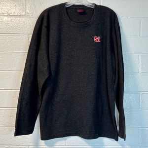SPORTS ILLUSTRATED “SI” charcoal gray thermal top. Size L EUC